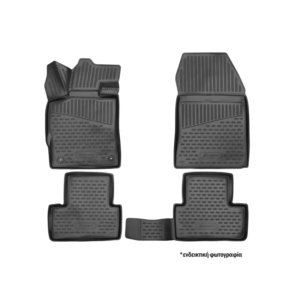 ΠΑΤΑΚΙΑ ΣΕ ΣΚΑΦΗ TPE ΛΑΣΤΙΧΟ ΓΙΑ NISSAN FRONTIER 2022+ KINGCAB ΣΕ ΜΑΥΡΟ ΧΡΩΜΑ NOVLINE - 4 ΤΕΜ.