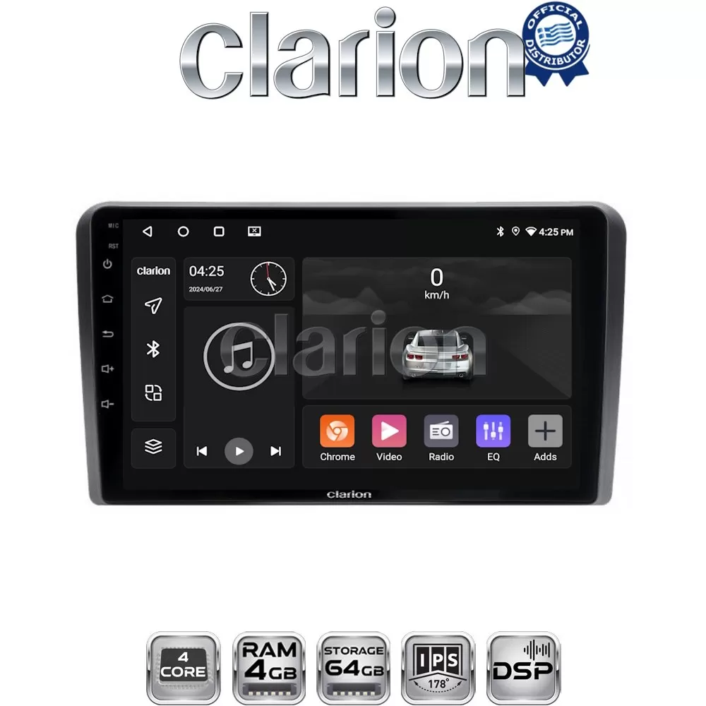CLARION GL32190 Οθόνη OEM Multimedia Αυτοκινήτου για PEUGEOT 308 2013 (CarPlay/AndroidAuto/BT/GPS/WIFI/GPRS)