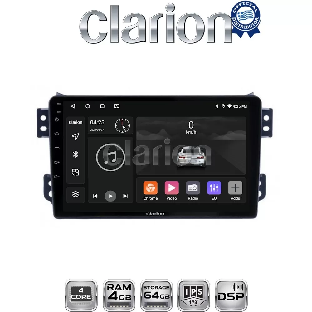 CLARION GL32540 Οθόνη OEM Multimedia Αυτοκινήτου για OPEL AGILA - SUZUKI ALTO 2008 (CarPlay/AndroidAuto/BT/GP