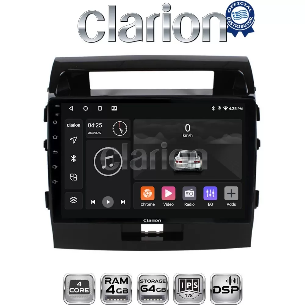 CLARION GL32383 Οθόνη OEM Multimedia Αυτοκινήτου για TOYOTA LANDCRUISER 20082015  (CarPlay/AndroidAuto/BT/GP
