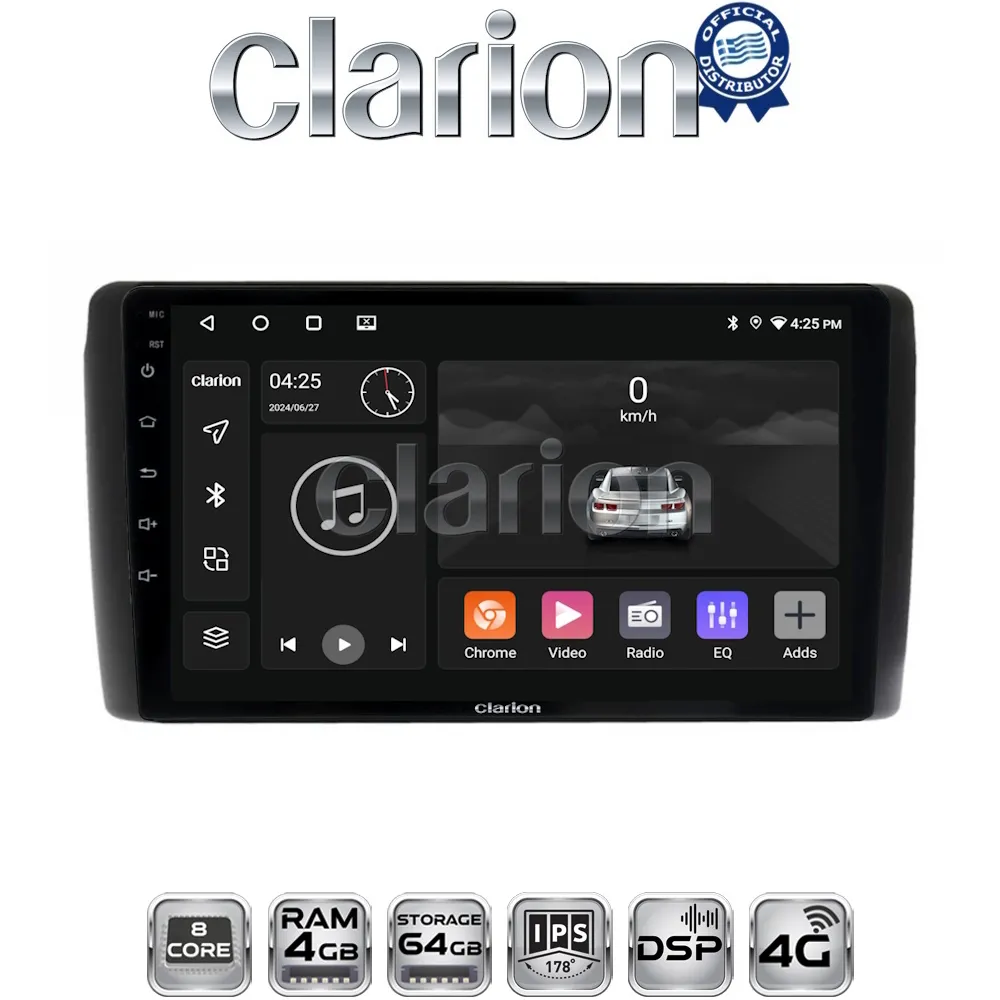 CLARION GL72070 Οθόνη OEM Multimedia Αυτοκινήτου για Nissan Leaf 2009  2017 (CarPlay/AndroidAuto/BT/GPS/WIFI/