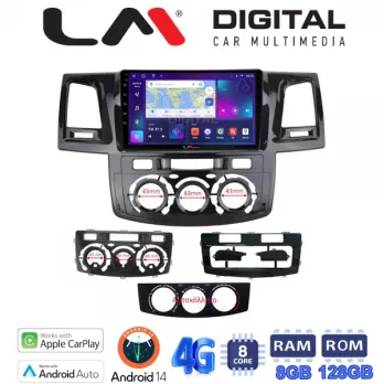 LM Digital - LM ZN4822 GPS Οθόνη OEM Multimedia Αυτοκινήτου για Toyota Hilux 2005  2016CLIMA /AC (CarPlay/And