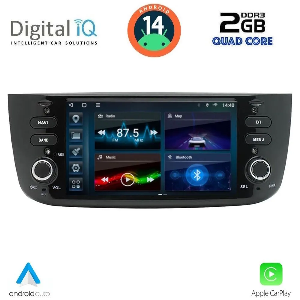 DIGITAL IQ BLD 264_CPA (7" DECK) MULTIMEDIA SYSTEM for FIAT GRANDE PUNTO mod. 2012 – EVO mod. 2009