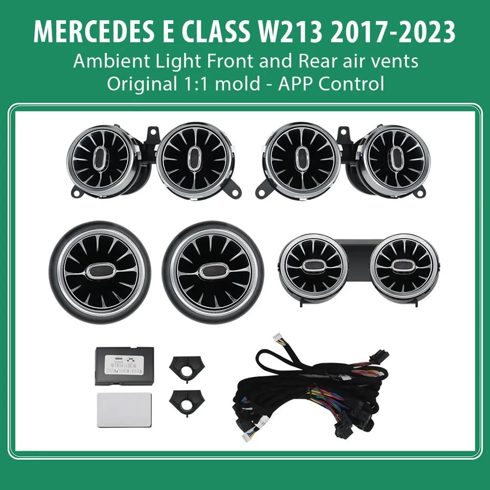 DIQ AMBIENT 8W213I MERCEDES E AIR VENTS (Digital iQ Turbine Air Vent Ambient Light Kit MERCEDES CLASS W213 mod. 2017-2020)