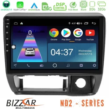 Bizzar ND2 Series 4Core Android14 2+32GB Suzuki Jimny 1998-2005 Navigation Multimedia Tablet 9" Με Carplay & Android Auto