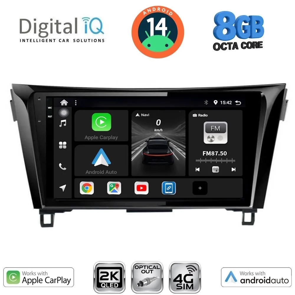DIGITAL IQ BXK 20468_CPAA (10inc) MULTIMEDIA TABLET for NISSAN QASHQAI - XTRAIL mod. 2014-2021