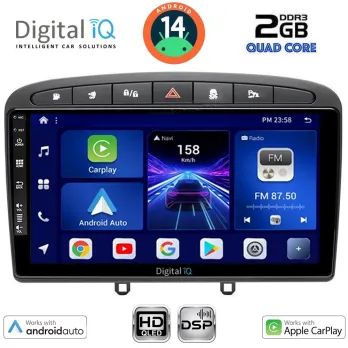 DIGITAL IQ BXC 3513BL_CPAA (9inc) MULTIMEDIA TABLET for PEUGEOT 308 mod.2007-2012 - RCZ mod.2009-2015 (BLACK)