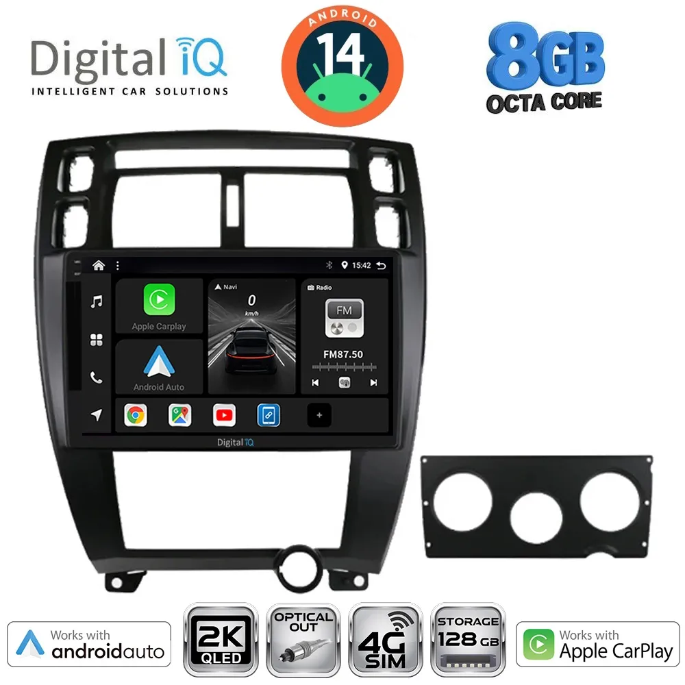 DIGITAL IQ BXK 20241BL_CPAA (10inc) MULTIMEDIA TABLET for HYUNDAI TUCSON mod. 2004-2010 (BLACK)