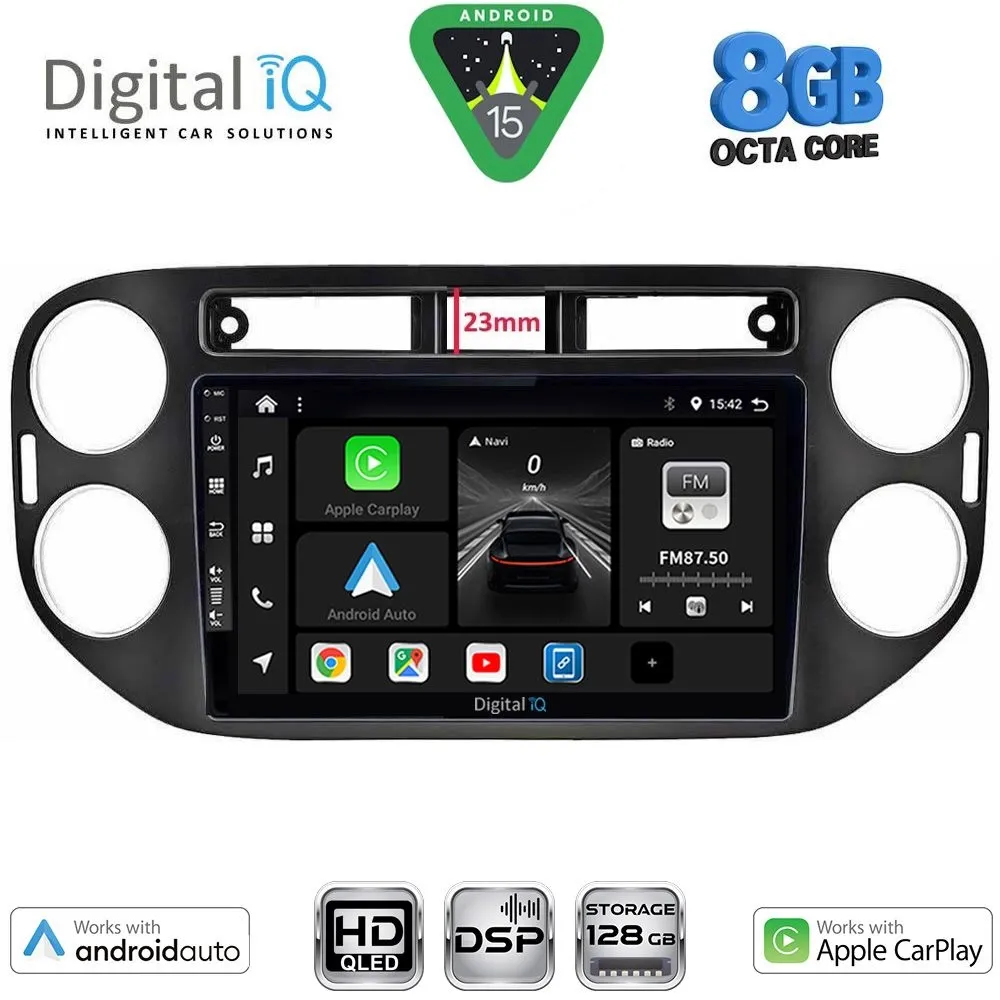 DIGITAL IQ BXF 7760BL_CPAA (9inc) MULTIMEDIA TABLET for VW TIGUAN mod. 2011-2016 (BLACK)