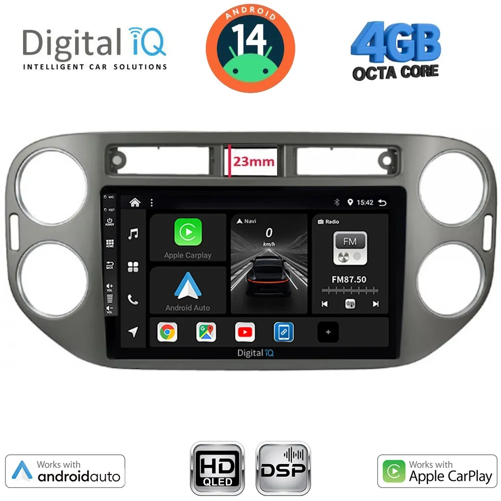 DIGITAL IQ BXF 6760GR_CPAA (9inc) MULTIMEDIA TABLET for VW TIGUAN mod. 2011-2016 (GREY)