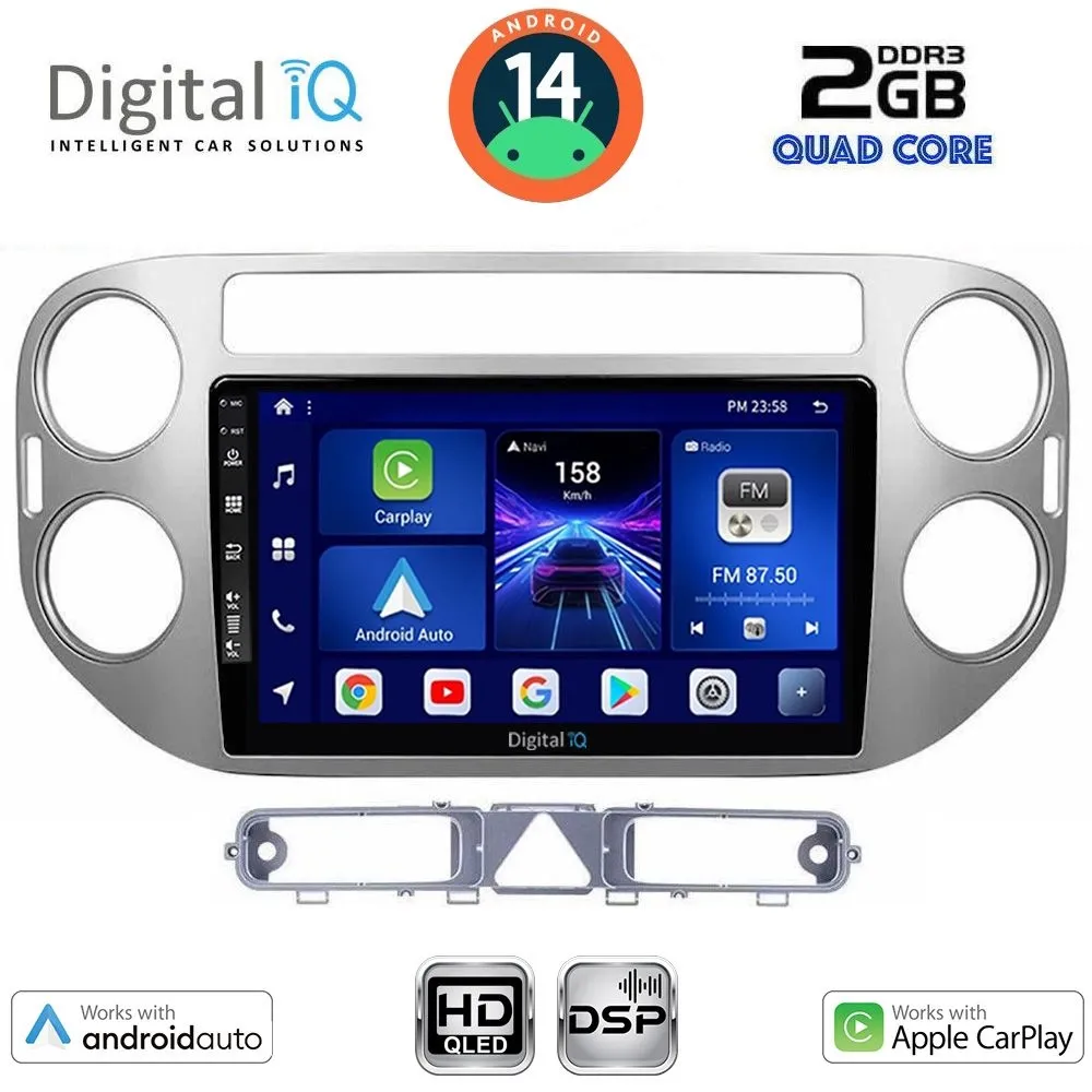DIGITAL IQ BXC 3759GR_CPAA (9inc) MULTIMEDIA TABLET for VW TIGUAN mod. 2004-2011 (GREY)