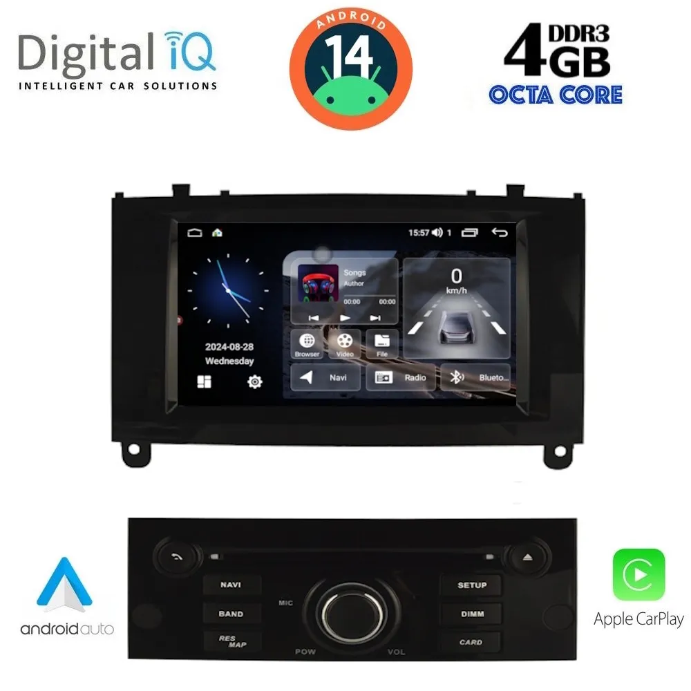 DIGITAL IQ MSG 488BL_CPA (7” DECK) MULTIMEDIA SYSTEM for PEUGEOT 407 mod. 2004-2011