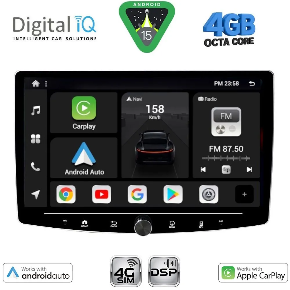 DIGITAL IQ BXF 6941_CPAA (10.1'' DIN) MULTIMEDIA TABLET 1DIN with 4G SIM