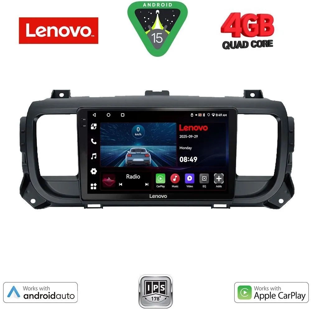 LENOVO LVE 8729_CPAA (9inc) MULTIMEDIA TABLET for CITROEN JUMPY-SPACETOURER – PEUGEOT EXPERT-TRAVELLER – TOYOTA PROACE mod. 