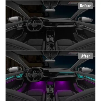 DIQ AMBIENT AUDI A3 (8Y) mod. 2021 (Digital iQ Ambient Light for Audi A3 (8Y) mod. 2021-2025 with 22 Lights)