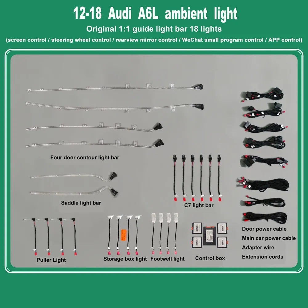 DIQ AMBIENT AUDI A6 (4G) (Digital iQ Ambient Light for Audi A6 mod. 2012-2018 with 18 Lights)