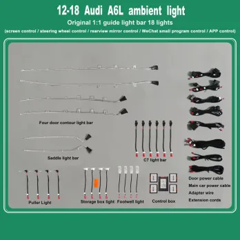 DIQ AMBIENT AUDI A6 (4G) (Digital iQ Ambient Light for Audi A6 mod. 2012-2018 with 18 Lights)