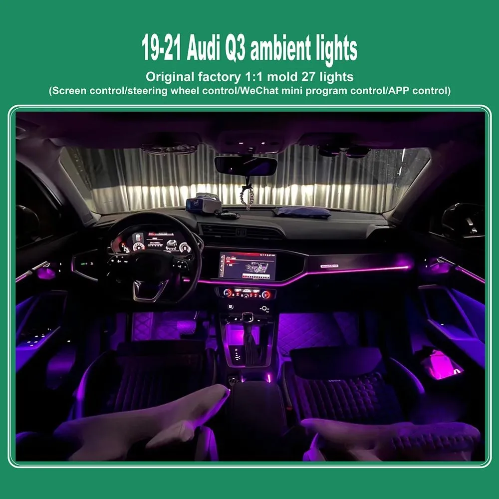 DIQ AMBIENT AUDI Q3 FULL (F3) mod.2019 (Digital iQ Ambient Light for Audi Q3 mod. 2019 with 27 Lights)