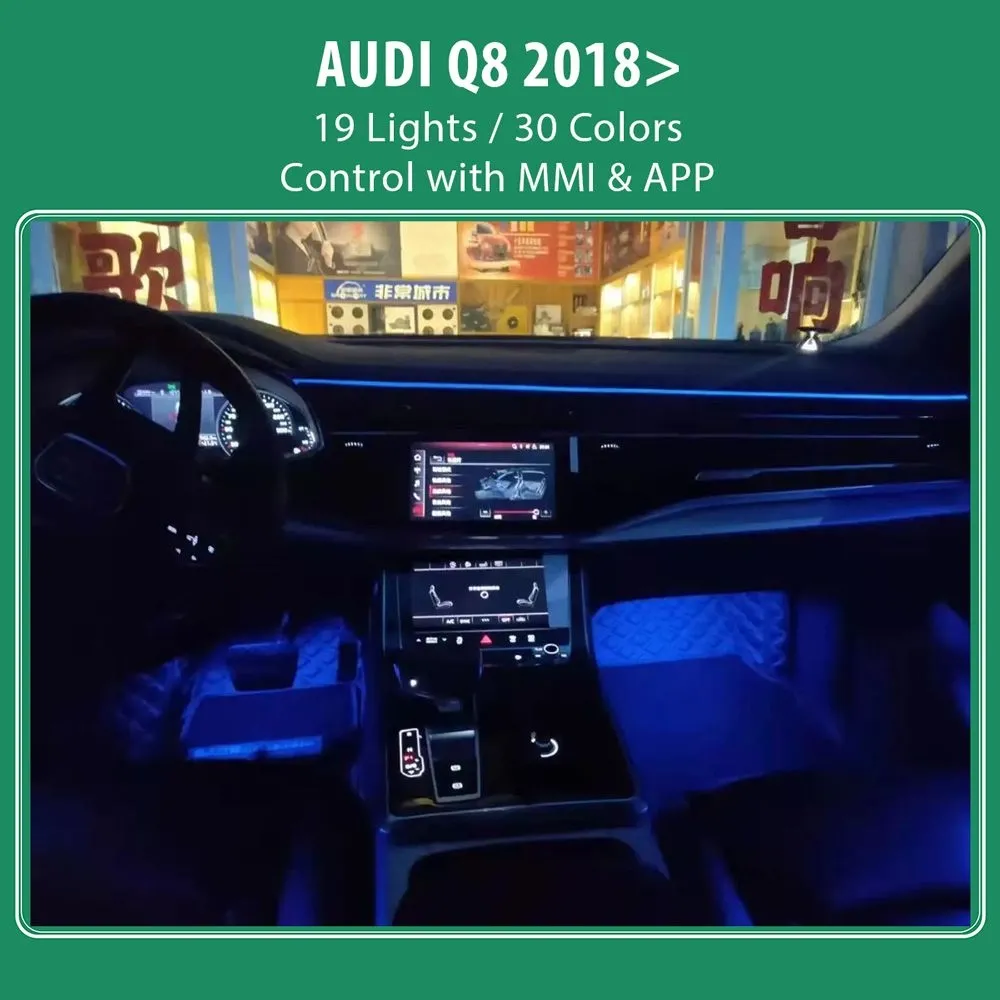 DIQ AMBIENT AUDI Q8 mod. 2018 (Digital iQ Ambient Light for Audi Q8 mod. 2018 with 19 Lights)