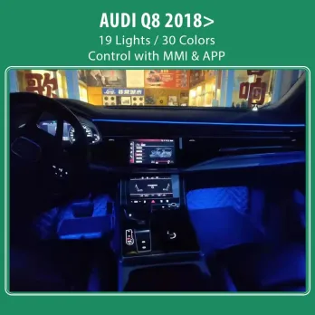 DIQ AMBIENT AUDI Q8 mod. 2018 (Digital iQ Ambient Light for Audi Q8 mod. 2018 with 19 Lights)