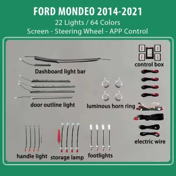 DIQ AMBIENT FORD MONDEO IV mod. 2013-2021 (Digital iQ Ambient Light for Ford Mondeo mod. 2013-2021 with 22 Lights)