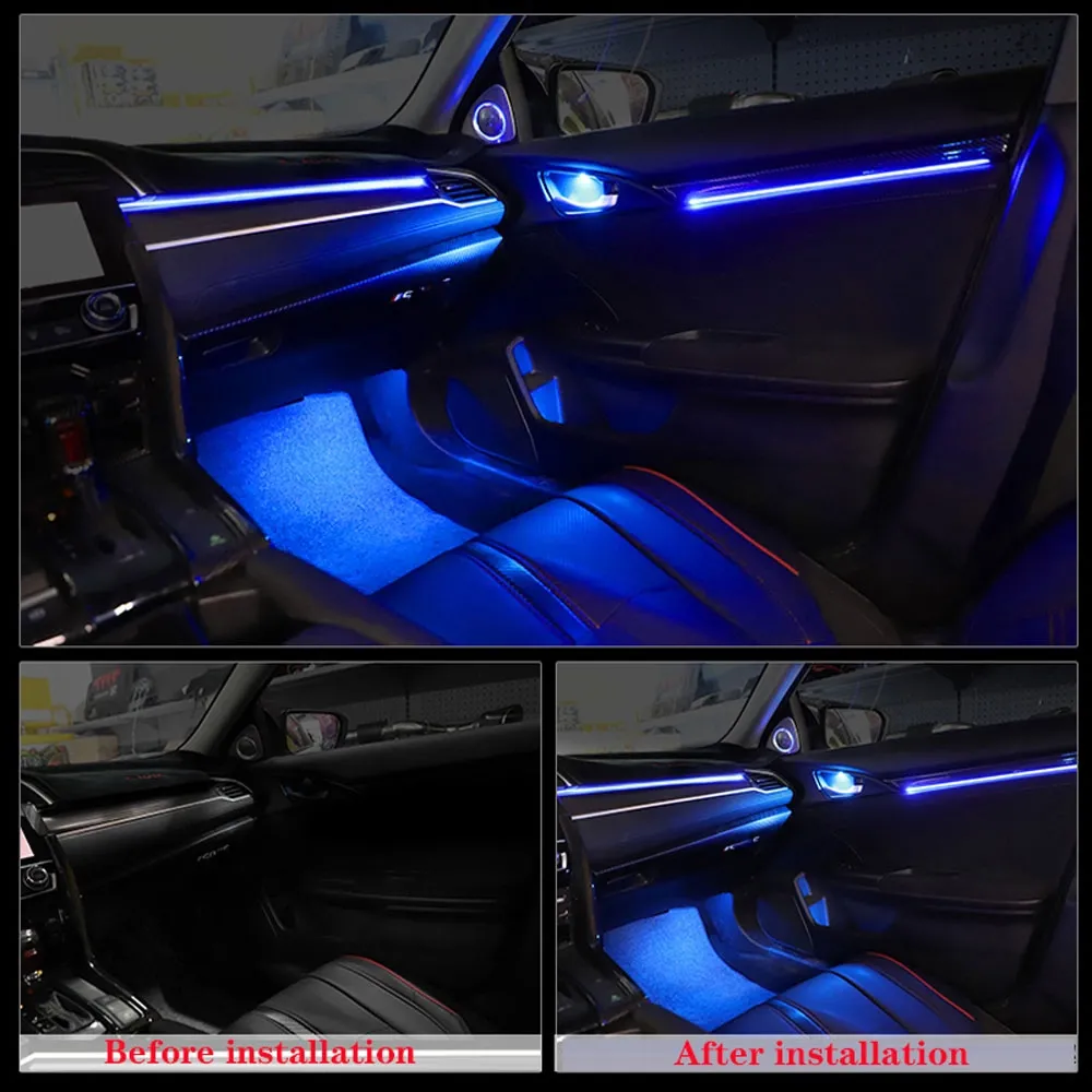 DIQ AMBIENT HONDA CIVIC X FULL mod. 2016-2021 (Digital iQ Ambient Dynamic Light for Honda Civic mod. 2016-2021 with 23 Lights - 
