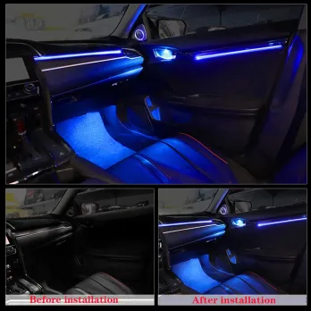 DIQ AMBIENT HONDA CIVIC X FULL mod. 2016-2021 (Digital iQ Ambient Dynamic Light for Honda Civic mod. 2016-2021 with 23 Lights - 
