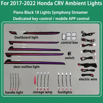 DIQ AMBIENT HONDA CRV V mod. 2017-2022 (Digital iQ Ambient Light for Honda CRV mod. 2017-2022 with 18 Lights)