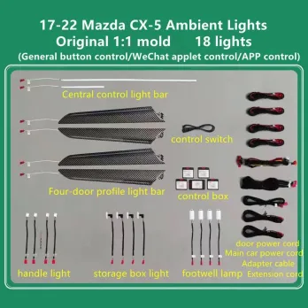 DIQ AMBIENT MAZDA CX-5 (KF) mod. 2016-2025 (Digital iQ Ambient Light for Mazda CX-5 (KF) mod. 2016-2025 with 18 Lights)