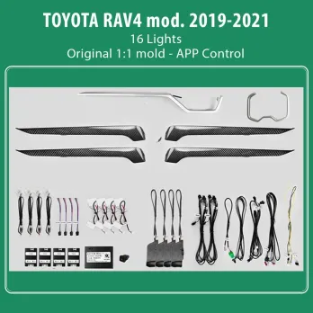 DIQ AMBIENT TOYOTA RAV4 (XA50) mod. 2019 (Digital iQ Ambient Light for Toyota RAV4 mod. 2019 with 16 Lights)