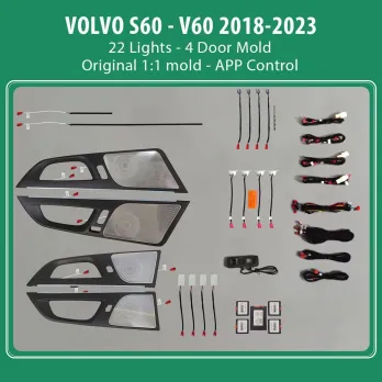 DIQ AMBIENT VOLVO S60 III mod. 2018-2023 (Digital iQ Ambient Light for VOLVO S60 mod. 2018 with 22 Lights)