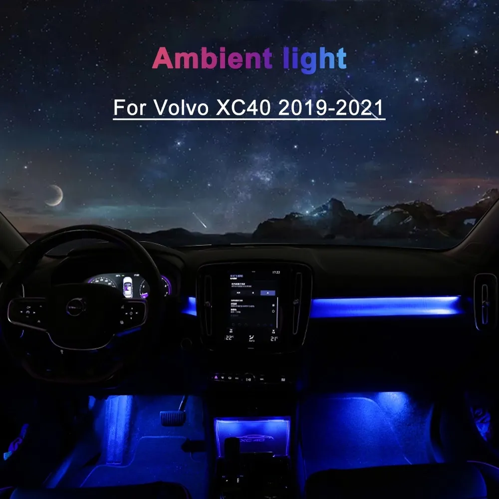 DIQ AMBIENT VOLVO XC40 AL (EX40) mod. 2018 (Digital iQ Ambient Light for VOLVO XC40 mod. 2018 with 11 Lights & with Original Amb