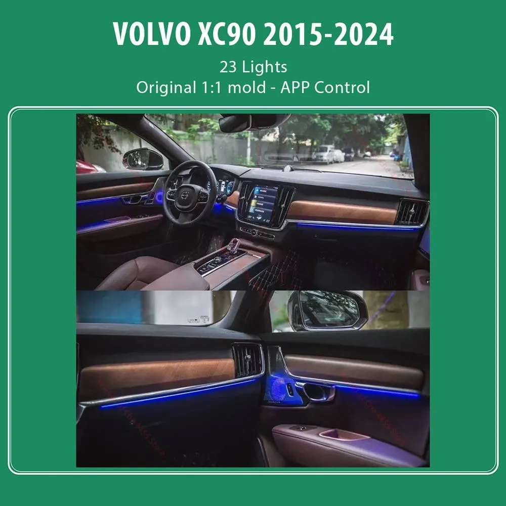DIQ AMBIENT VOLVO XC90 II mod. 2015-2024 (Digital iQ Ambient Light for VOLVO XC90 mod. 2015-2024 with 23 Lights)