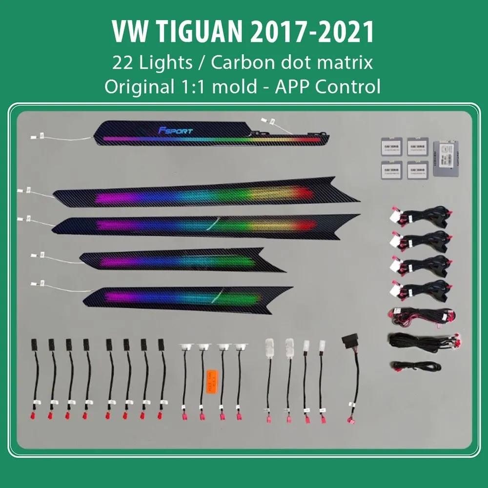 DIQ AMBIENT VW TIGUAN II (FK) mod. 2017-2024 (Digital iQ Ambient Light for VW Tiguan mod. 2017-2024 with 22 Lights)
