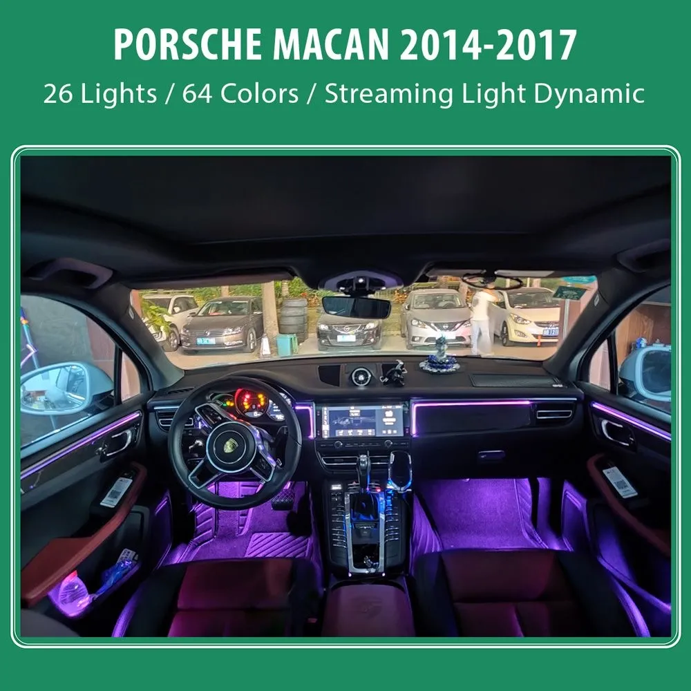 DIQ AMBIENT PORSCHE MACAN (95B) FK mod. 2014-2018 (Digital iQ Ambient Light for Porsche Macan mod. 2014-2018 with 26 Lights FULL
