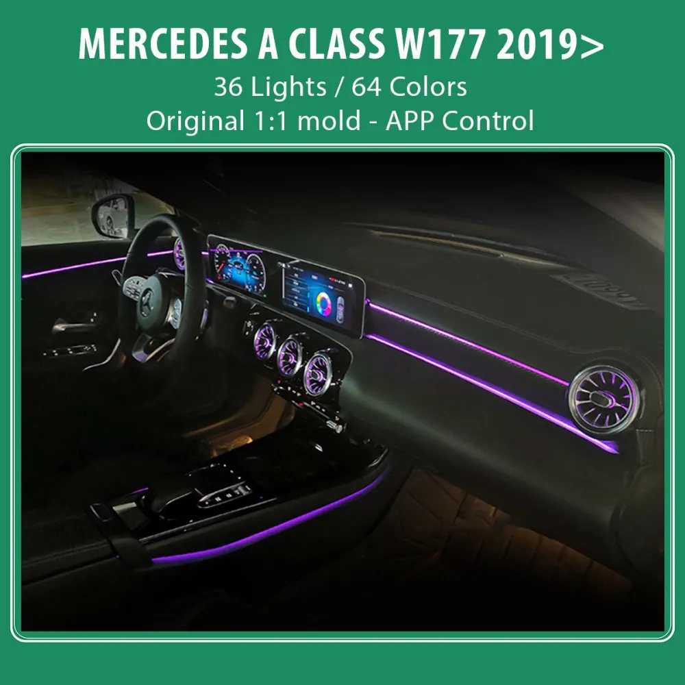 DIQ AMBIENT 8176 A4D BENZ A (W177) mod. 2019-2024 (Digital iQ Ambient Light for MERCEDES A W177 mod. 2019-2024 with 36 Lights)