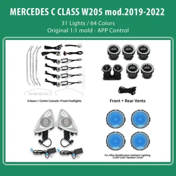 DIQ AMBIENT 8161 DCP BENZ C (W205) (Digital iQ Ambient Light for Mercedes C (W205) mod. 2019-2022 with 31 Lights)