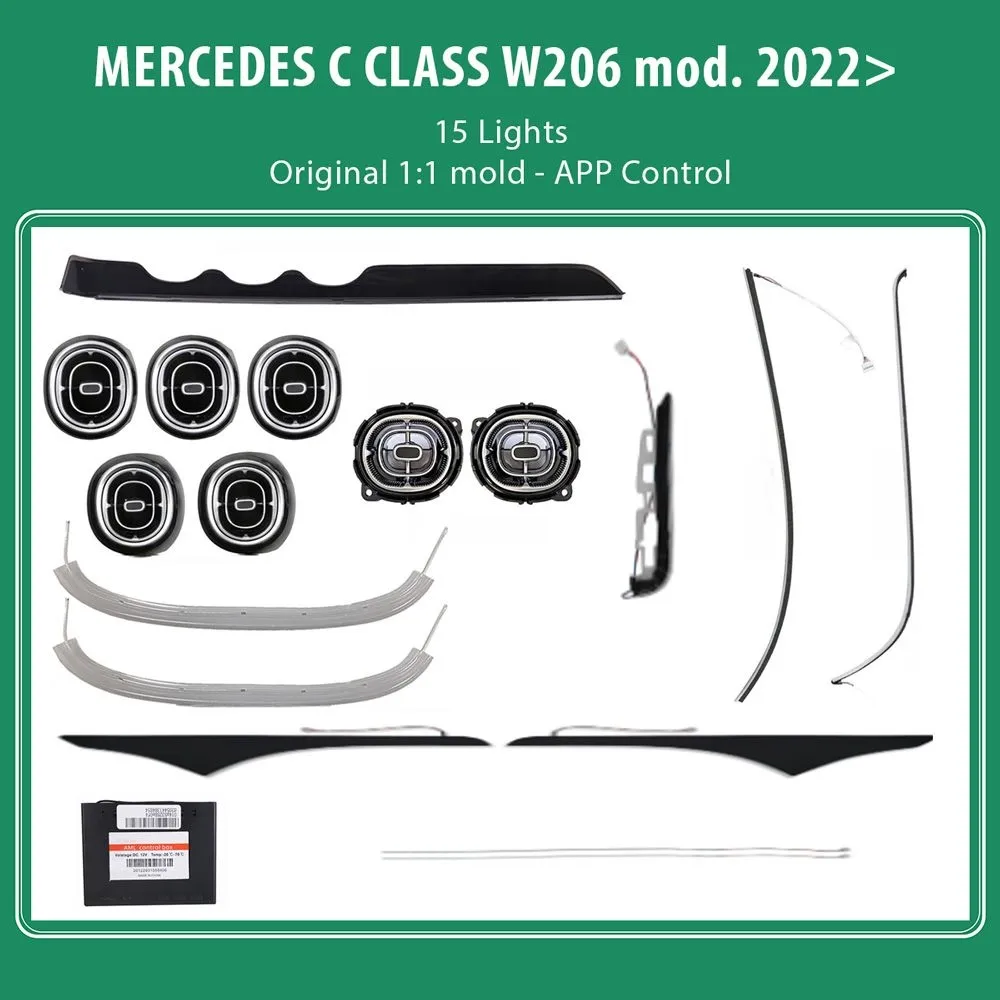 DIQ AMBIENT 8176 CQ - BENZ C (W206) (Digital iQ Ambient Light for Mercedes C (W206) mod.2022 with 15 Lights)