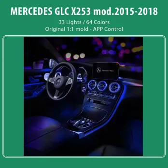 DIQ AMBIENT 8161 DCO - BENZ GLC (X253) (Digital iQ Ambient Light for Mercedes GLC (X253) mod. 2015-2018 with 33 Lights)