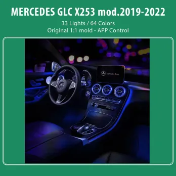 DIQ AMBIENT 8161 DCQ - BENZ GLC (X253) (Digital iQ Ambient Light for Mercedes GLC (X253) mod. 2019-2022 with 33 Lights)