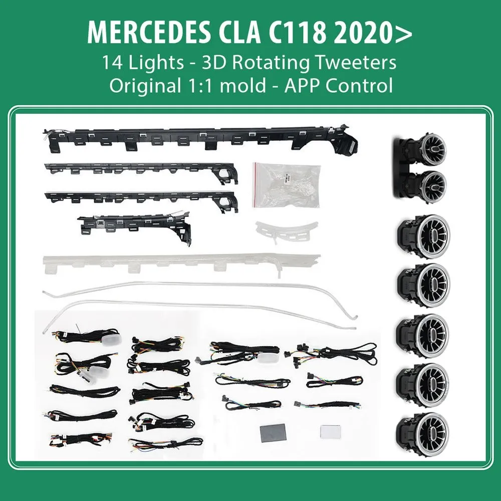 DIQ AMBIENT 8179 A4 - MERCEDES CLA (C118) (Digital iQ Ambient Light for Mercedes CLA (C118) mod. 2020 with 36 Lights)