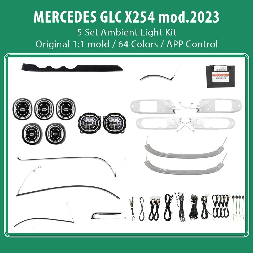 DIQ AMBIENT 8173 BJE5 - BENZ GLC (X254) (Digital iQ Ambient Light for Mercedes GLC (X254) mod. 2023 with 5 Set Kit)
