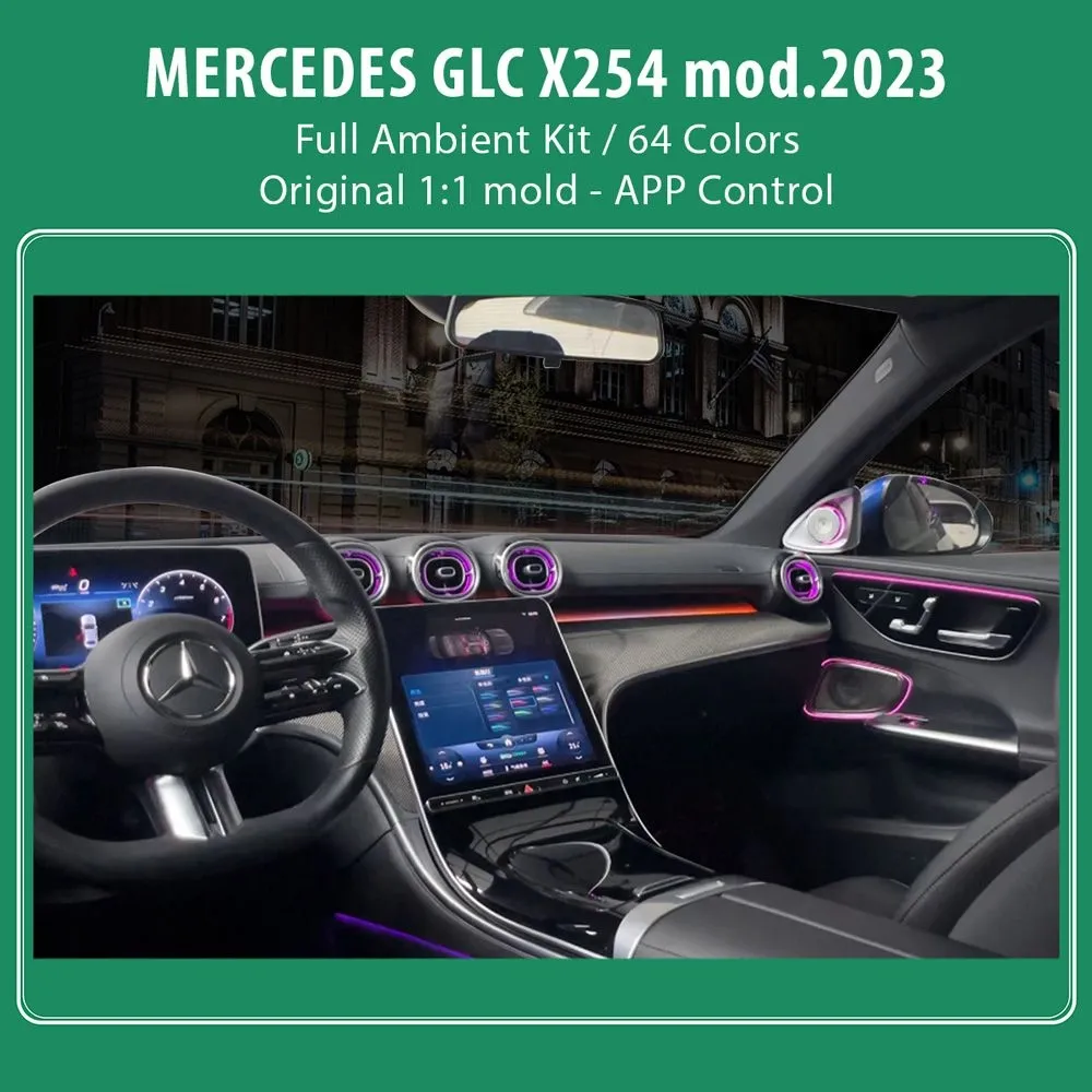 DIQ AMBIENT 8173 BJE6 - BENZ GLC (X254) (Digital iQ Ambient Light for Mercedes GLC (X254) mod. 2023 FULLKIT )