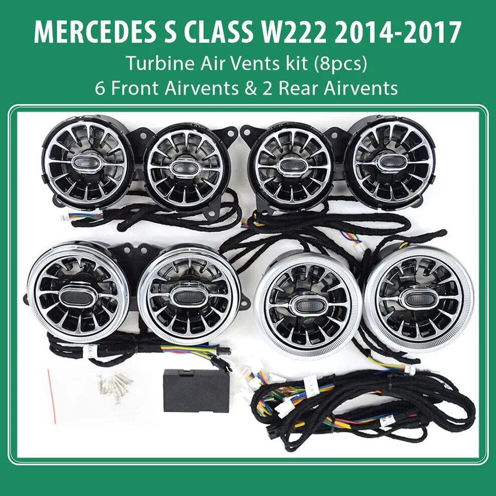 DIQ AMBIENT 8176 SF - BENZ S (W222) (Digital iQ Turbine Air Vent Ambient Light Kit MERCEDES S (W222) mod. 2014-2017)