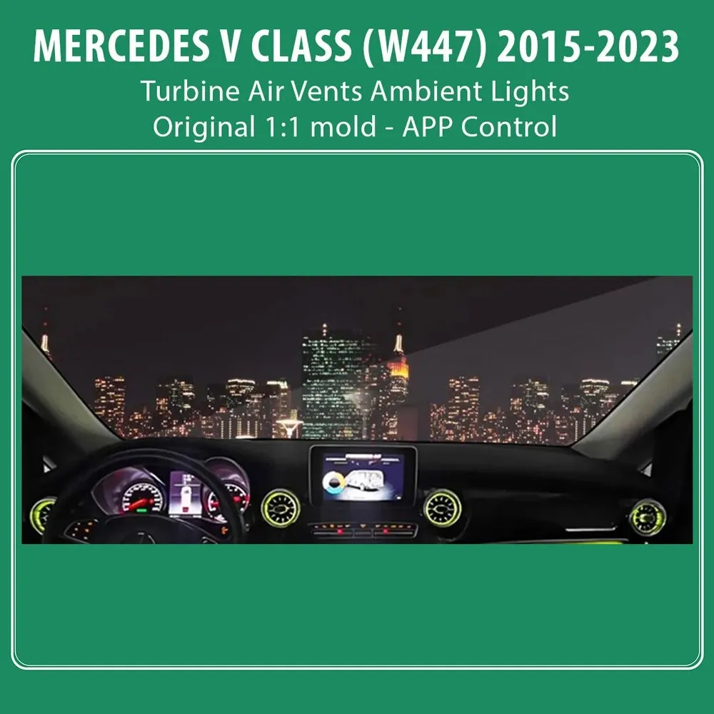 DIQ AMBIENT 8176 V - BENZ V (W447) (Digital iQ Turbine Air Vent Ambient Light Kit MERCEDES V Class (V220-250) mod. 2015-2024 wit