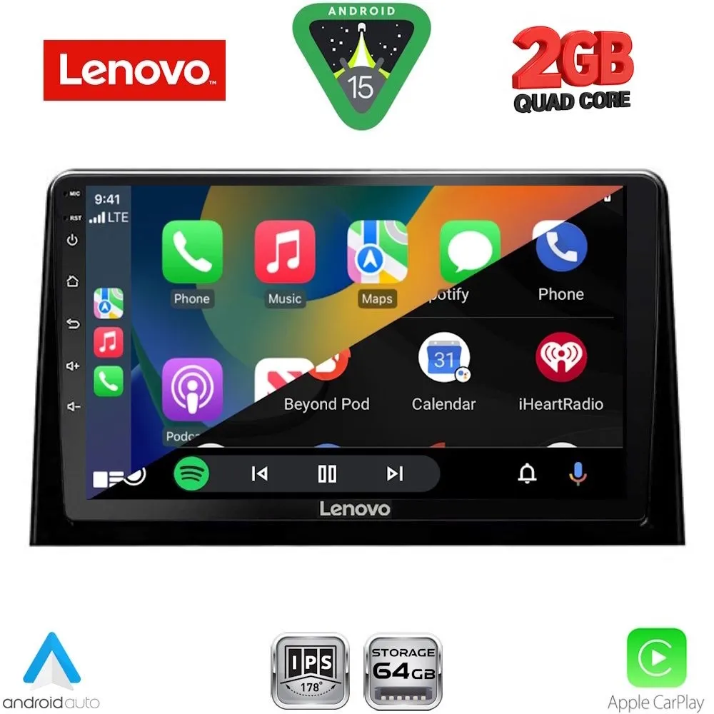 LENOVO LVD 2082_CPA (10inc) MULTIMEDIA TABLET for CITROEN BERLINGO – OPEL COMBO – PEUGEOT PARTNER – TOYOTA PROACE mod. 201