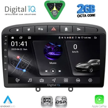 DIGITAL IQ RSF 4513BL_CPA (9inc) MULTIMEDIA TABLET for PEUGEOT 308 mod.2007-2012 - RCZ mod.2009-2015 (BLACK)
