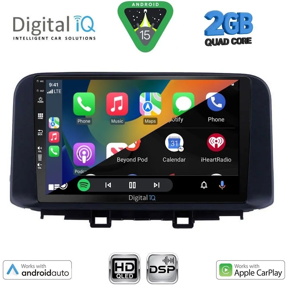 DIGITAL IQ BXC 3237_CPAA (10inc) MULTIMEDIA TABLET for HYUNDAI KONA mod. 2017-2023