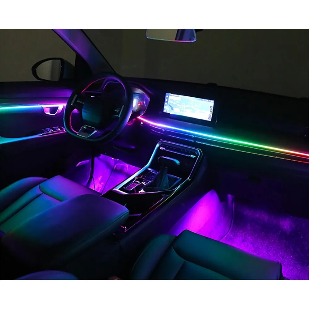 DIQ AMBIENT DREAM 256 (BLACK) (Universal Thin Light Black Strip Ambient Light, 18 Lights with 256 colours)