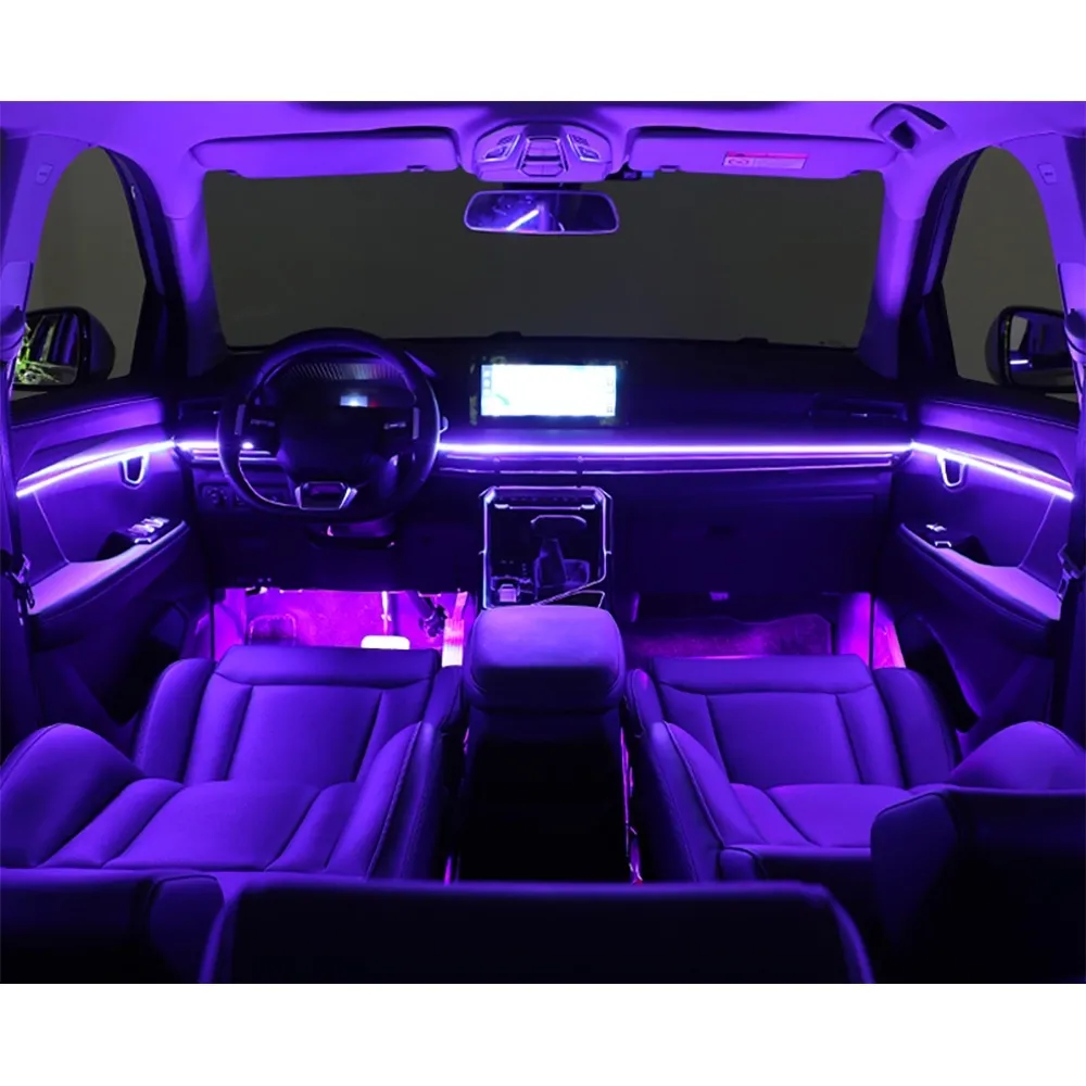 DIQ AMBIENT CRT 64 (BLACK) (Universal Thin Light Black Strip Ambient Light, 18 Lights with 64 colours)